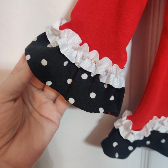 Rare Editions Girls 9M Snowman Christmas Red Top Long Sleeve Holiday NWT - Picture 4 of 7